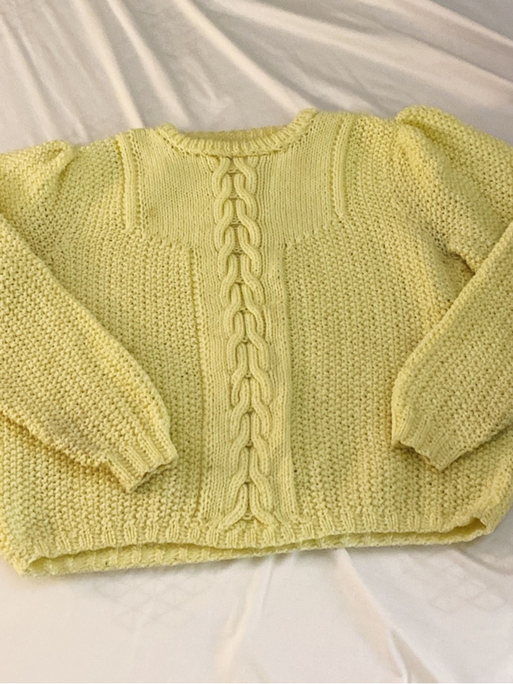 Vintage Yellow Handmade Wool Sweater